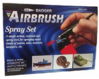 Badger Model 250-3 STARTER KIT Single Action External Mix Airbrush with Propellant